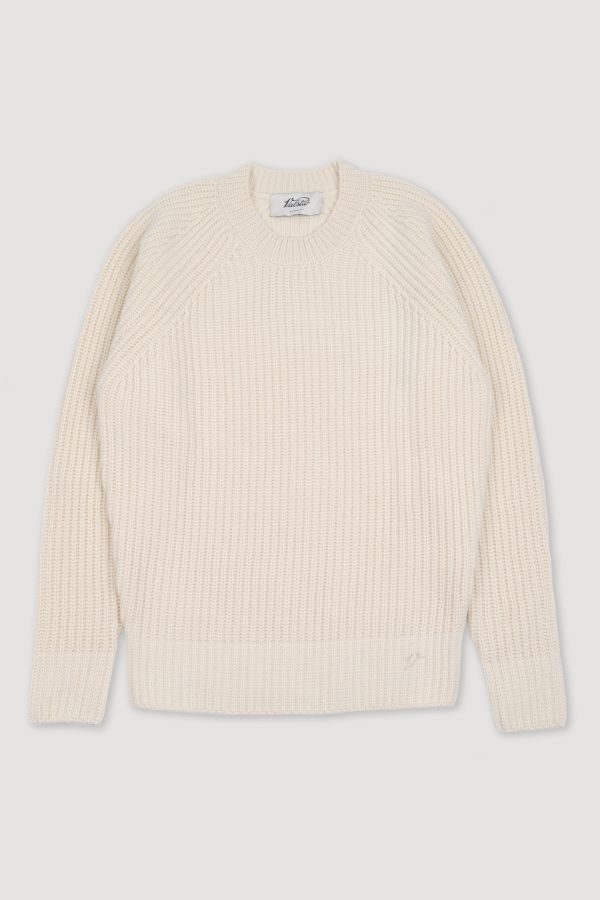 CASHMERE, RIBBED CREWNECK
