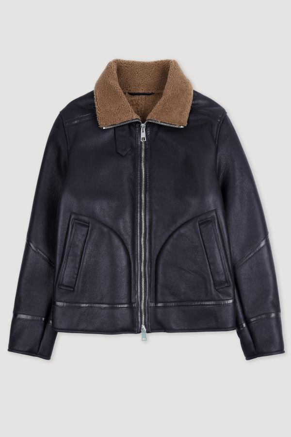 Nappa Shearling Aviator Jacket