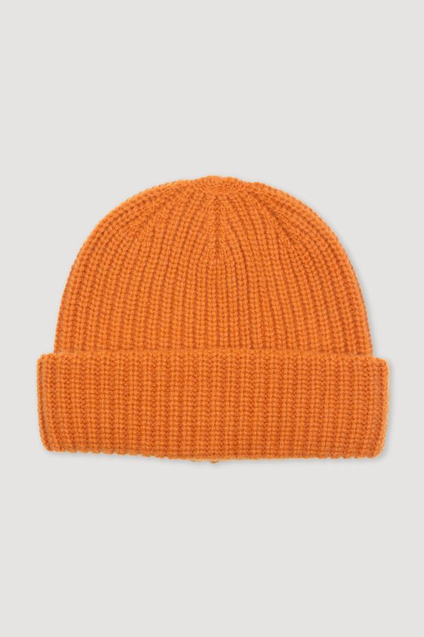 CASHMERE, RIBBED BEANIE