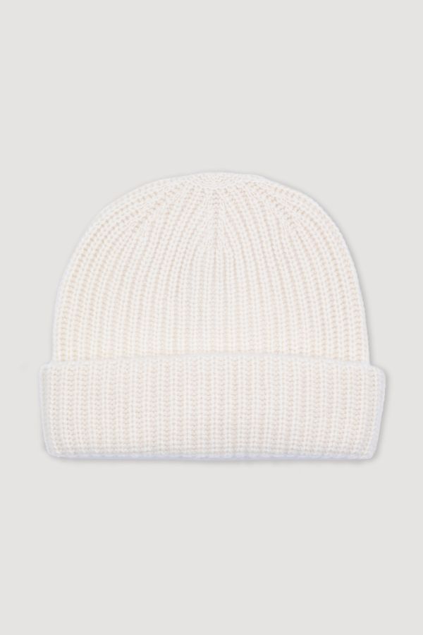 CASHMERE, RIBBED BEANIE