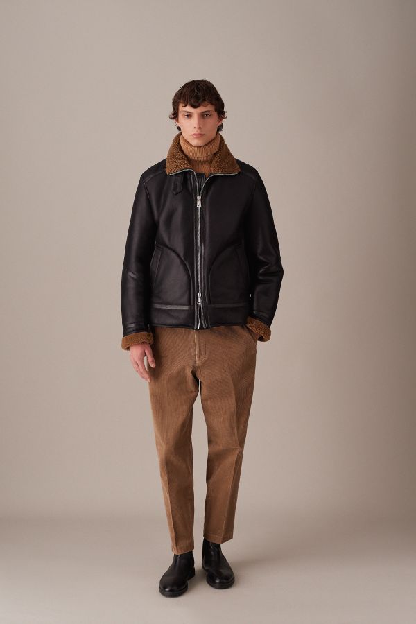 Nappa Shearling Aviator Jacket