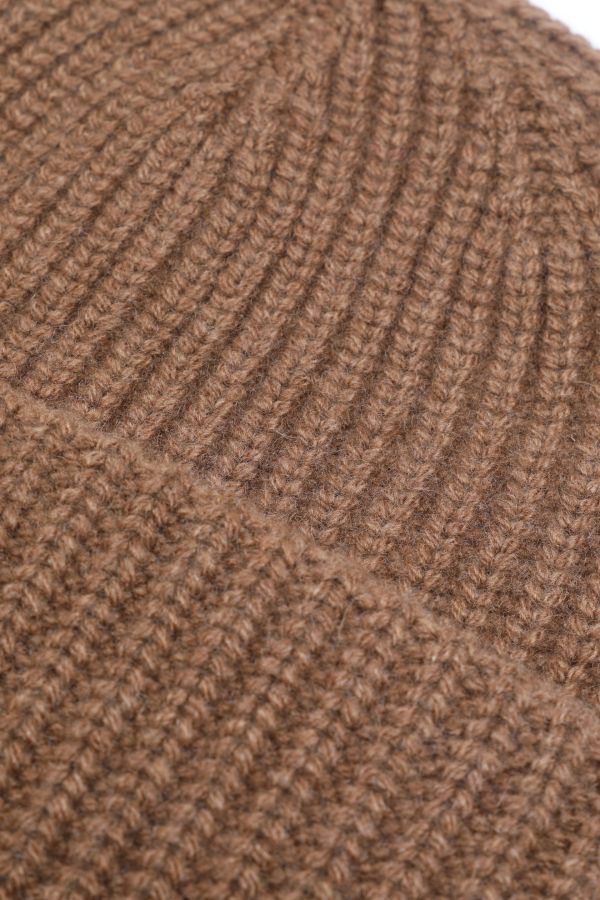 CASHMERE, RIBBED BEANIE