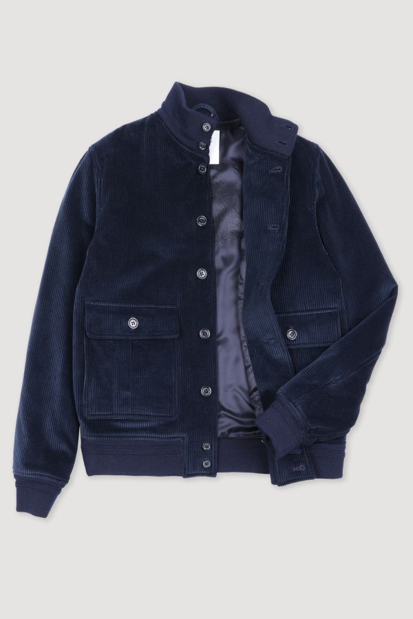 Dark blue corduroy jacket on sale