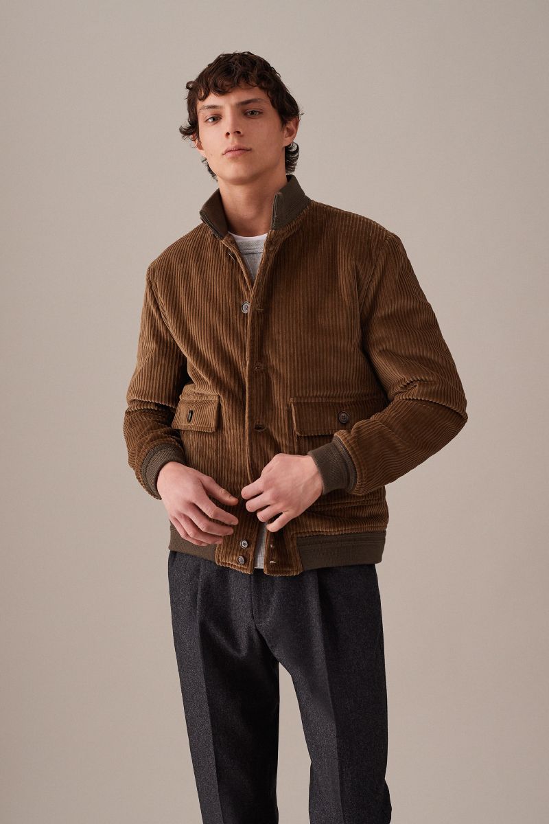 Mens cord deals bomber jacket