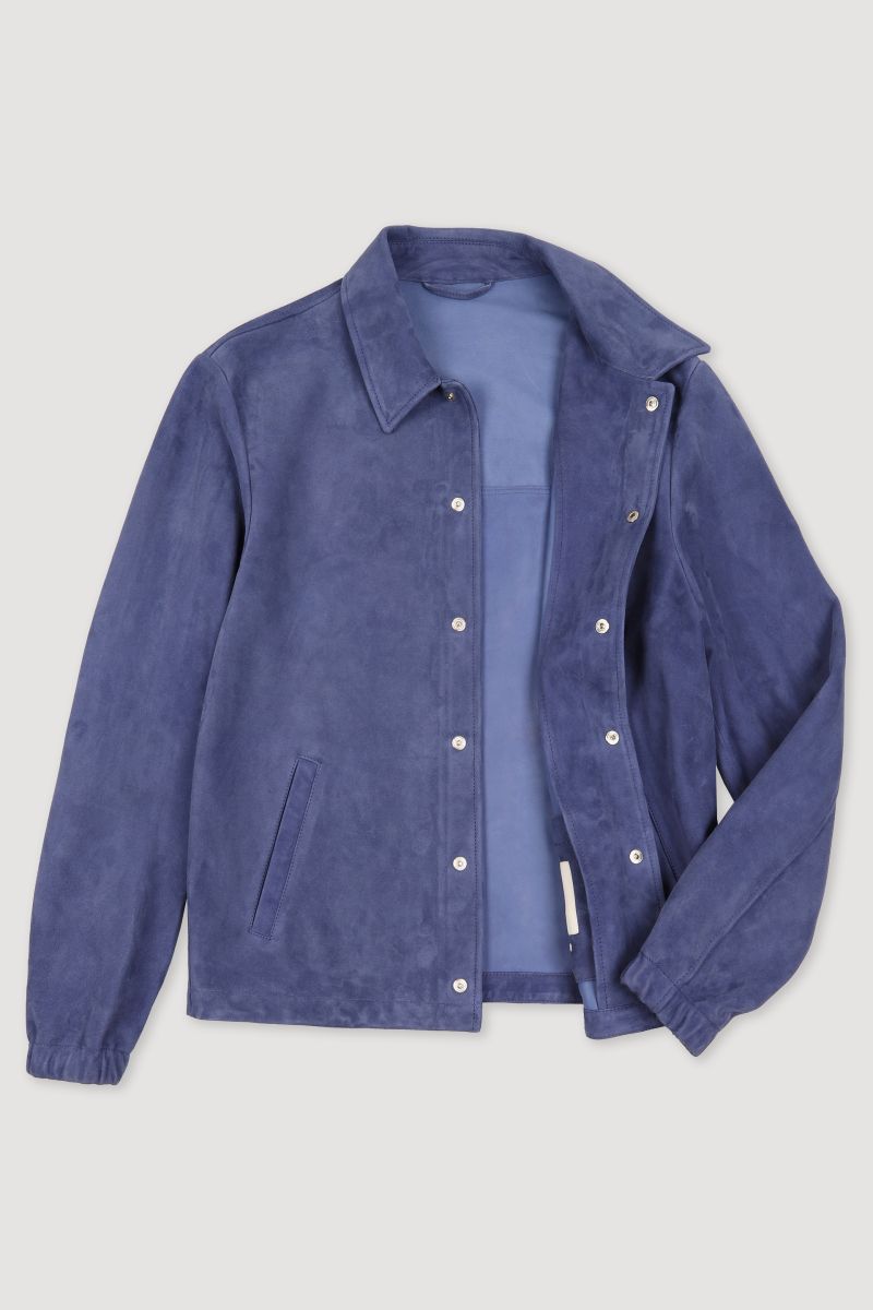 Suede coach jacket top