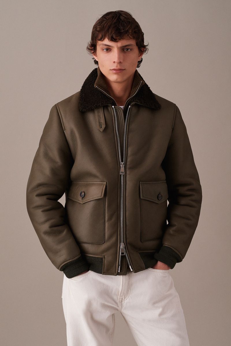 Nappa Shearling Flight Jacket Militare – Men's designer luxury ...