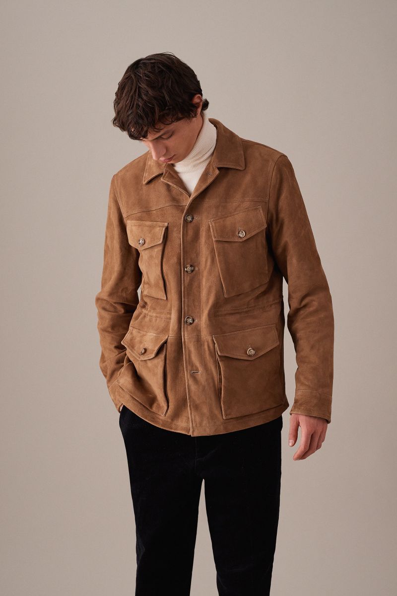 Suede field jacket mens 2025