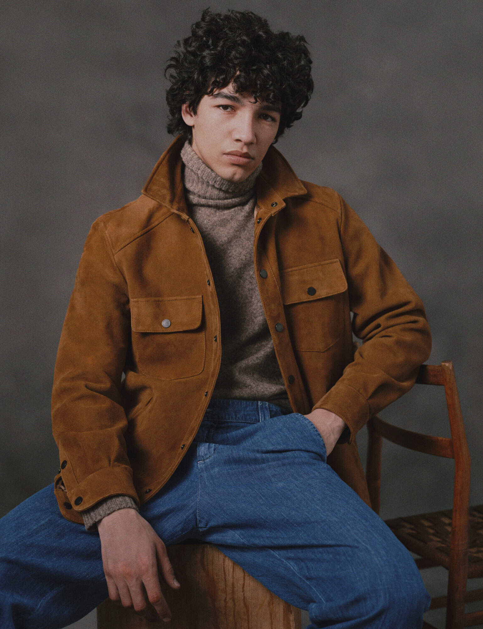 Men’s designer suede jacket